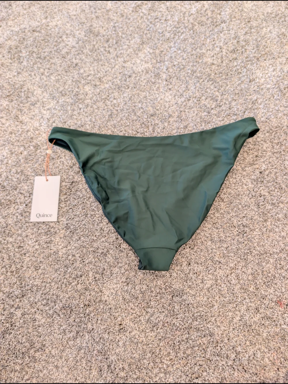 Quince Forest Green Italian Bikini Bottom Brief Style XL NWT